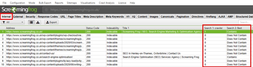 Custom Search With Crawl Data