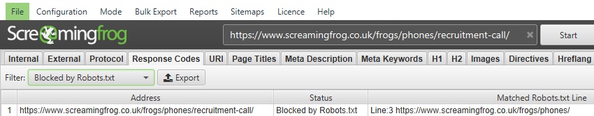 URLs disallowed by robots.txt