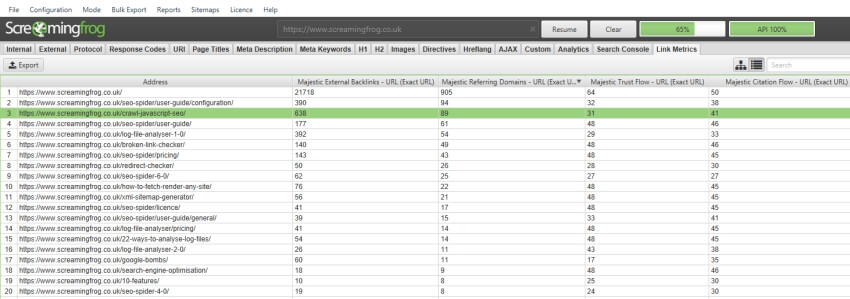 link metrics integration