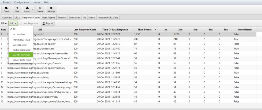 Log File Analyser