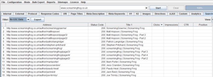 no GSC data