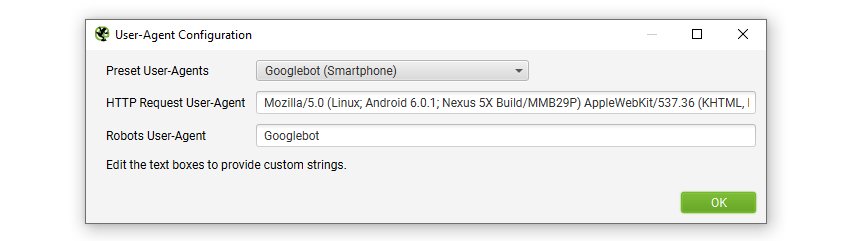 Mobile User-Agent for Parity Audit