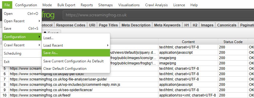 Save configuration profile to use with CLI