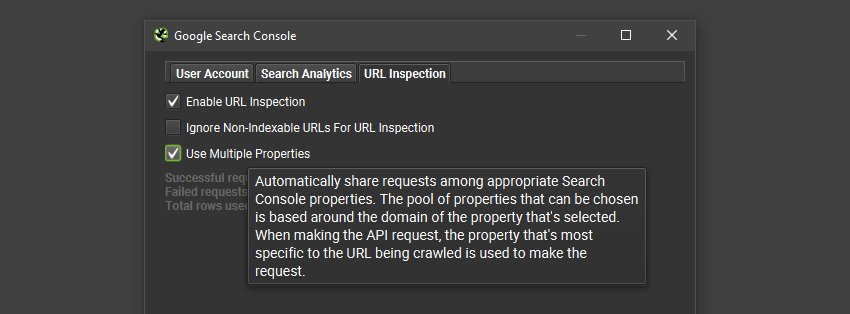 URL Inspection API Multiple Properties Config