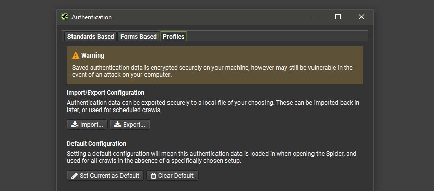SEO Spider Authentication Profiles