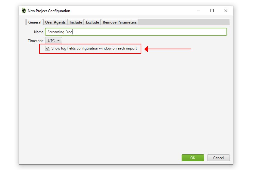 Show Log Fields Config