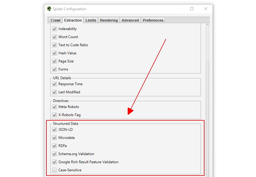 Structured Data Validation Configuration