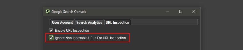 URL Inspection API Ignore Non-Indexable URLs